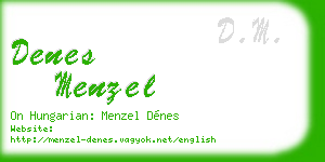 denes menzel business card